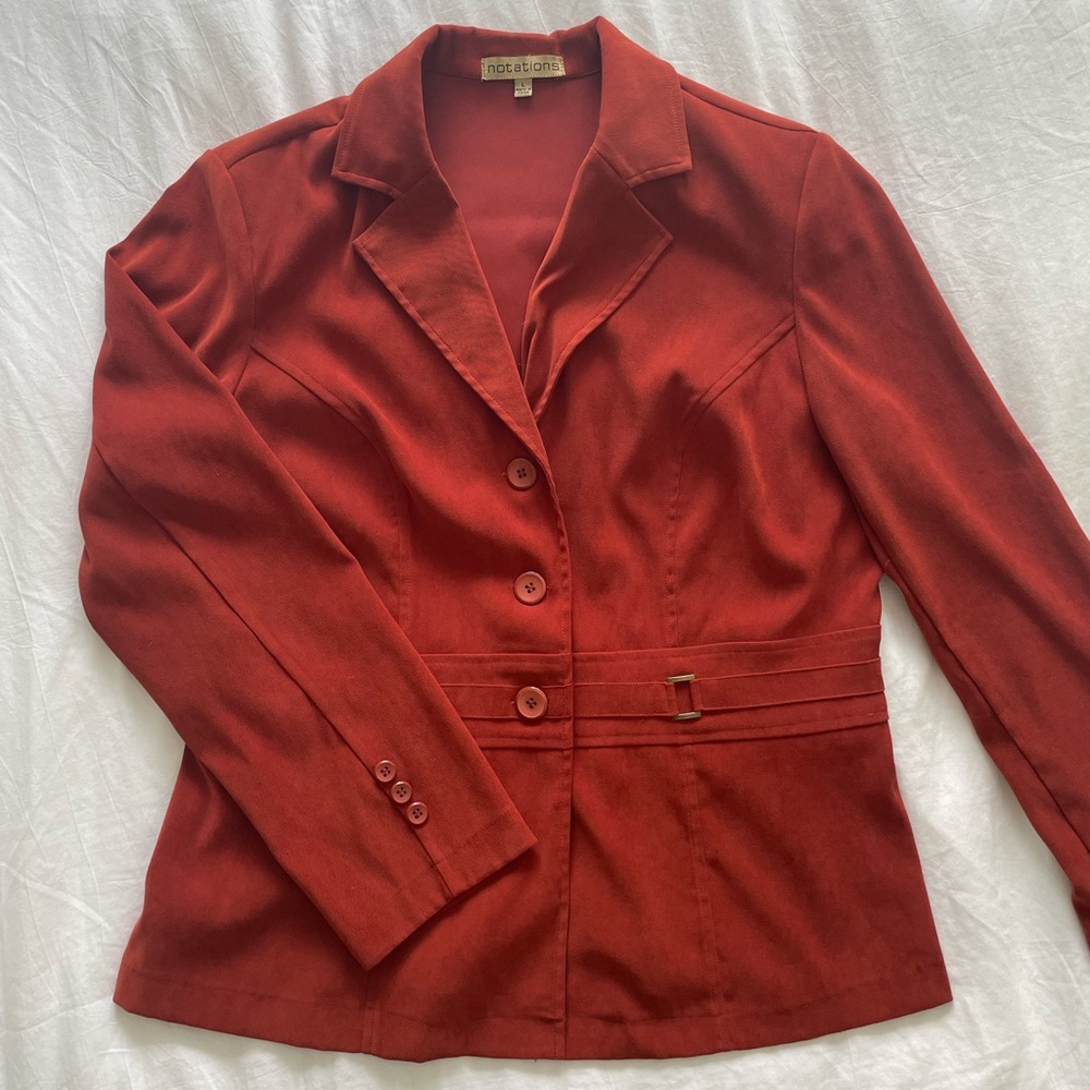 Notations Reddish Orange Blazer Jacket - image 1